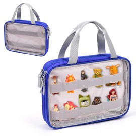 Yundoor Carrying Bag for Tonies Figures, Travel Storage Case Compatibl With Toniebox Characters, up to 20 Pieces (Blue)