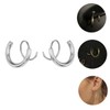 SHOWERORO Minimalist Silver Helix Earrings Titanium Earring Set for Women