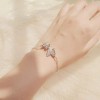Butterfly ZARD Double Butterfly Dainty Link Chain Bracelet in CZ