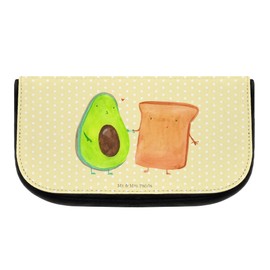 Parent-New Mr. & Mrs. Panda Cosmetic Bag Avocado + Toast, yellow, Hand drawn