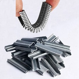 JFYY 600PCS/Set Type M Nail Ring Pliers Galvanized Steel Nails, Multifunction Cage Clamp Hog Ring Pliers Staples