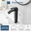 GENBONS Vessel Sink Faucet Black Bathroom Faucets Tall Waterfall Bathroom