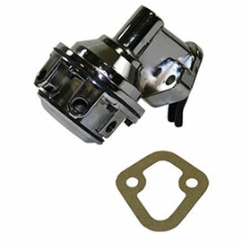 Pirate Mfg Mechanical Fuel Pump, 1/4" NPT, Chrome, Compatible with Chevy SBC V8 265 283 305 307 327 350