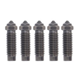 5PCS 0.4mm Nozzles M6 Thread 1.75mm Filament Hardened Steel Nozzle Replacement for Neptune 4Plus 4Max 3D Printer