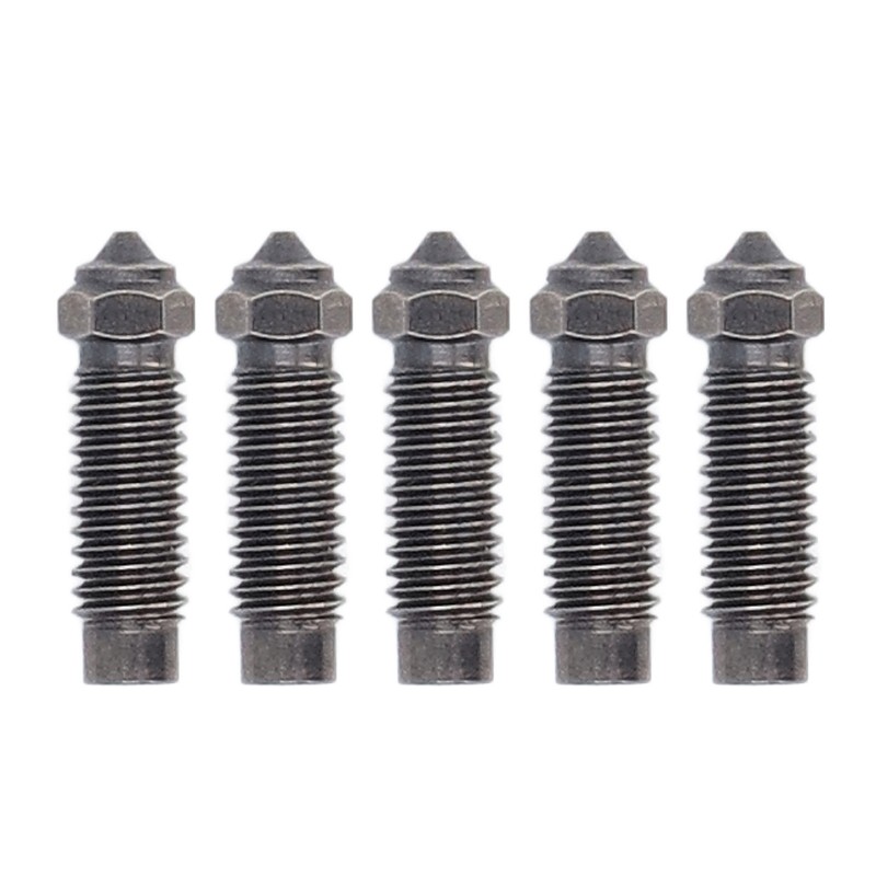 5PCS 0.4mm Nozzles M6 Thread 1.75mm Filament Hardened Steel Nozzle