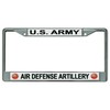 U.S. Army Air Defense Artillery Chrome License Plate Frame