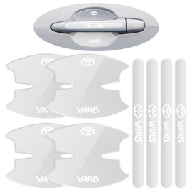 Door Handle Protector, Compatible with Toyota Yaris All Series, Car Parts, Door Handle, Protection, Scratch-Resistant, Exterior Parts, Seal, Sticker Cover, Easy Installation, Exclusive Logo, Set of 8