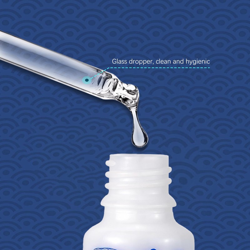 Newzoll 15mL/0.5oz Ceramic Eye Dropper Bottles Blue and White Porcelain