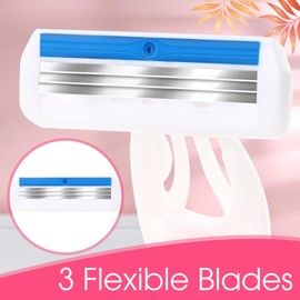 Leriton 36 Pcs Sensitive Women's Disposable Razors Bulk 3 Blade Sensitive Skin Disposable Razors for Women Individually Packaged Travel Size Toiletries Ideal for Hotel Travel Donate Daily Use