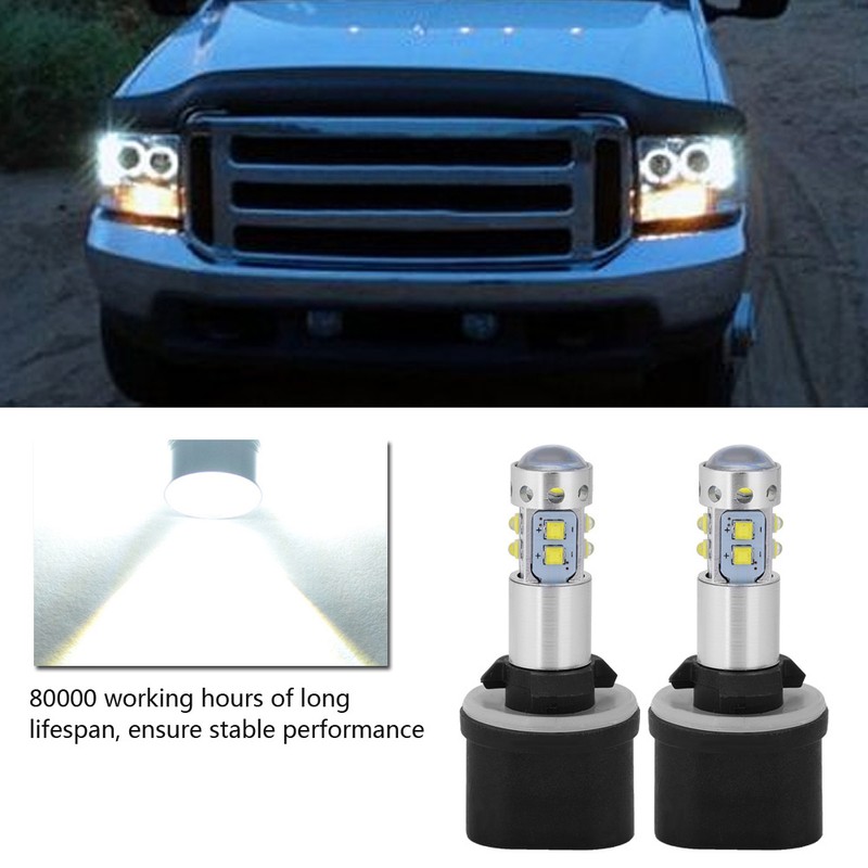 2pcs 880 899 6000K White 50W LED Headlight Bulbs Fog