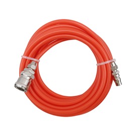 KUMGROT EVA Air Compressor Hose Red Lightweight Quick Air Hose Straight Pipe with Heavy Duty Connector for Ventilation and Water Supply, 16ft/5m Length