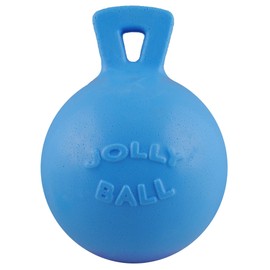 Jolly Pets Dog Tug-N-Toss Toy Ball, 6-Inch, Blueberry (406 BB), All Breed Sizes