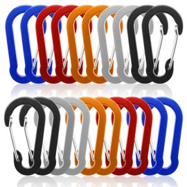 UVVRUR Carabiner Hook Small Aluminium Carabiner Small Carabiner Set Colourful Carabiner Hook for Outdoor Sports, Hiking, Camping, Fishing, Outdoor, Not for Climbing