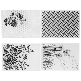 Plastic Embossing Folders, 4Pcs Plastic Gemini Embossing Folders DIY Card Making Scrapbooking Embossed Template Paper Craft for Making Paper Cards Photo Album