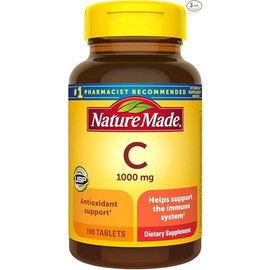 Nature Made Vitamin C 1000 mg Tablets, 100 Count to Help Support the Immune System