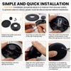 DALQUIS 2-Pack Floor Foot Switch, Round Black Inline Foot Pedal