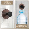 SEIUCAN Walnut Suction Cup Hooks - Waterproof No Drill Removable