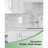 2-Pack Single Blank Wall Plate, Durable Natural Bamboo Fiber Wall