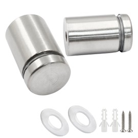 Cionyce 8 Pack Stainless Steel Standoff Screws for Acrylic - 0.74 x 1.18 Inch Standoff Nail Wall Mounts for Sign Holder, Silver