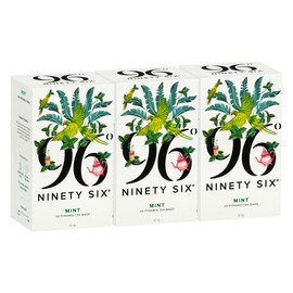 96° Mint Tea – Pack of 3 × 20 Pyramid Tea Bags (60 Bags), Sweet, Refreshing & Cooling Herbal Tea, Caffeine-Free, Individually Wrapped Recyclable Envelopes, Plant-Based Tea Bags with No Microplastics