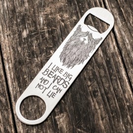 HipFlaskPlus I Like Big Beards and I can not Lie - Bottle Opener