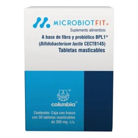 Microbiot Fit 30 Tabletas Masticables Sabor Sin Sabor