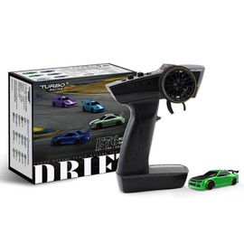 havcybin 1:76 Turbo Racing Scale RC Sport Car, Table Racing Remote Control Mini Model Car Full Proportional RTR Kit Toys (C64-Green)