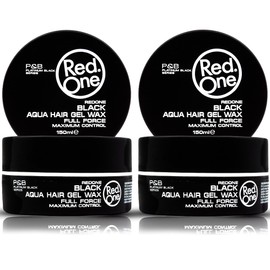 RedOne Aquatic Hair Wax Black 150 ml | Hair Wax for Men and Women | Ultra Hold | Green Lemon Fragrance | Maximum Control - Pack of 2