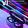 True Wireless Earphones Bluetooth 5.0 Headphones with Mic IPX5 Waterproof
