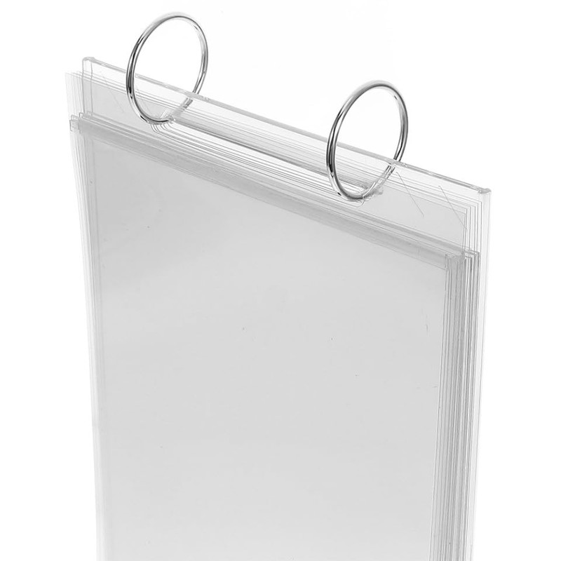 Operitacx 2pcs Pvc Flip Menu Display Stand Holder for Tabletop