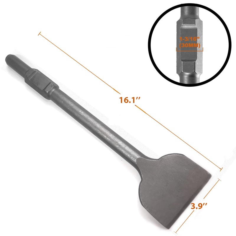 HIGOSPRO 4 Inch Wide Tile & Thinset Scaling Chisel for