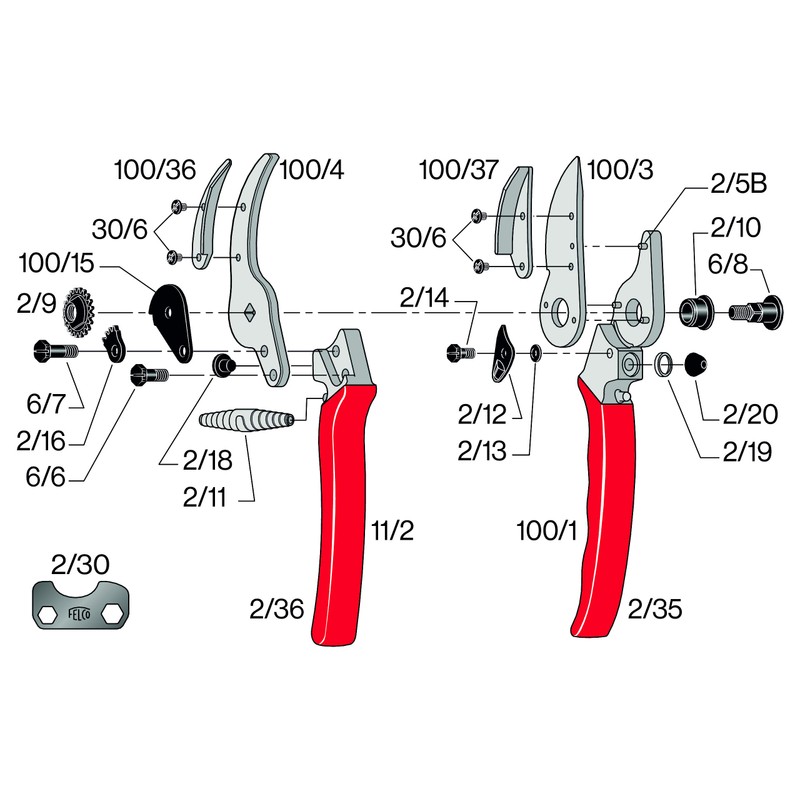 Felco Rose Pruning Shears (F 100) - High Performance Swiss