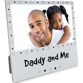 BabyRice / Framing Marvellous New Daddy and Me Picture Frame Dad Baby Son Daughter Father 6x4 Photo Silver Metal Aluminium