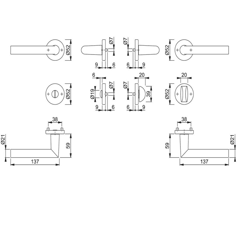 Hoppe Amsterdam Stainless Steel F69 Rosette Fitting E1400Z/42KV/42KVS, Bathroom/Toilet Design