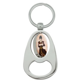 GRAPHICS & MORE Avatar The Last Airbender Zuko Keychain Chrome Metal Spinning Oval Bottle Opener