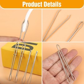 DIY Rope Threader Clip,2024 New Sewing Clips Drawstring Threader Tool Set,Drawstring Threader,Drawstrings with Easy Threaders, for Drawstring Replacement for Hoodies, Sewing Threaders (White)
