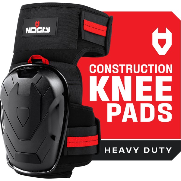 NoCry Professional Gel Knee Pads for Work — Heavy Duty Anti-Slip Cap, Extra Thick Dual-Layer Foam and Gel Cushion, Reinforced Adjustable Non-Slip Straps, Built-in Hang and Pull Loops, Fits Men and Women