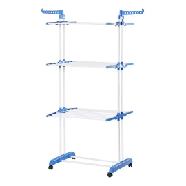 CL Tendedero Para Ropa Pegable Portatil Con Ruedas