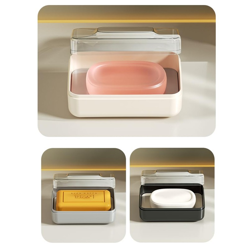 Sbomi Double Layer Removable Soap Dish, Soap Dish with Drain