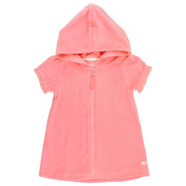 RuffleButts Bubblegum Pink Terry Knit Full-Zip Cover-Up - 18-24m