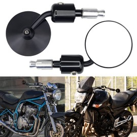 Universal Round Motorcycle CNC Aluminum Bar End Side Mirrors 7/8 inch for Sports Bike Cruiser Scooter (Classic Type)