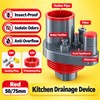 5-in-1 Kitchen Drain Connector for Sink Appliances – Multi-Port Odor-Blocking