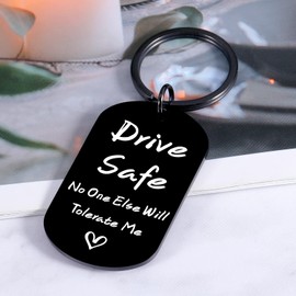 Anniversary for Men Husband Drive Safe Keychain from Wife Stocking Stuffers for Men Boyfriend Christmas Gifts for Men Husband Birthday Valentines Day Gifts for Him Boyfriend Gifts from Girlfriend