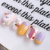 Flower-playing dogHandmade nail tips - Petit Coffin / 꽃놀이댕댕이수제네일팁 -