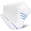 Compression Ankle Socks for Women, White Low Cut Compression Running