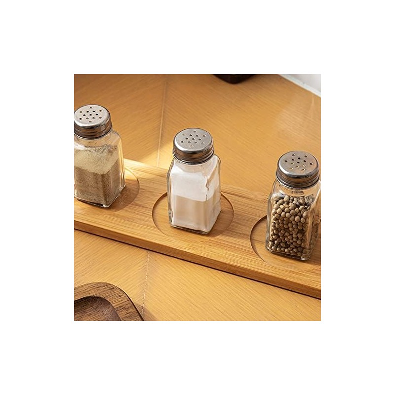 HESSION 4 Pack Salt and Pepper Shakers Glass Salt Shakers