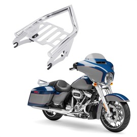 Drytuns Luggage Rack Rear Grab Handles Bracket Kit for Harley Road King Road Glide Street Glide Electra Glide 2009-2024 (Chrome)