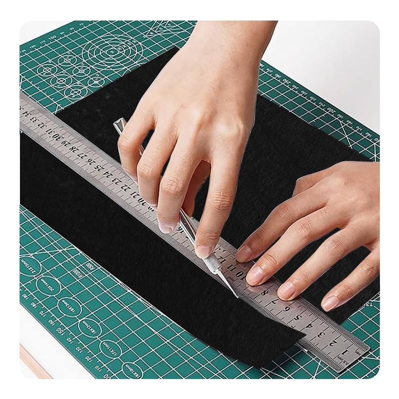 AUXBC 10Pcs Black Thin Felt Fabric Sheets, 8x12 Inch Stiff