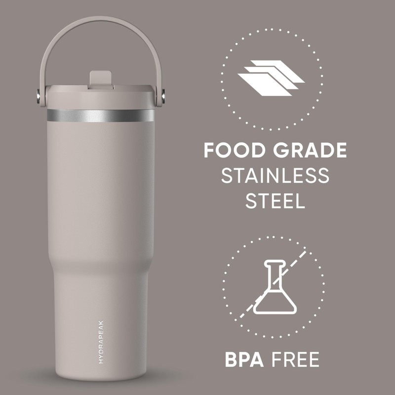 Hydrapeak Nomad 32 oz Tumbler with Handle and Straw Lid,