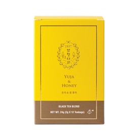 BOHYANG 1937, Organic Blend with Natural Ingredients, Hand-Picked Whole Leaves, Plastic-Free 12 Tea Bags, 0.84oz (24g) (Yuja & Honey)